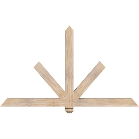 Ekena Millwork Kennewick Smooth Timber Gable Bracket, Douglas Fir, 60"W x 35"H x 3 1/2"D x 3 1/2"F, 14/12 Pitch GBW060X35X0404KEN00SDF